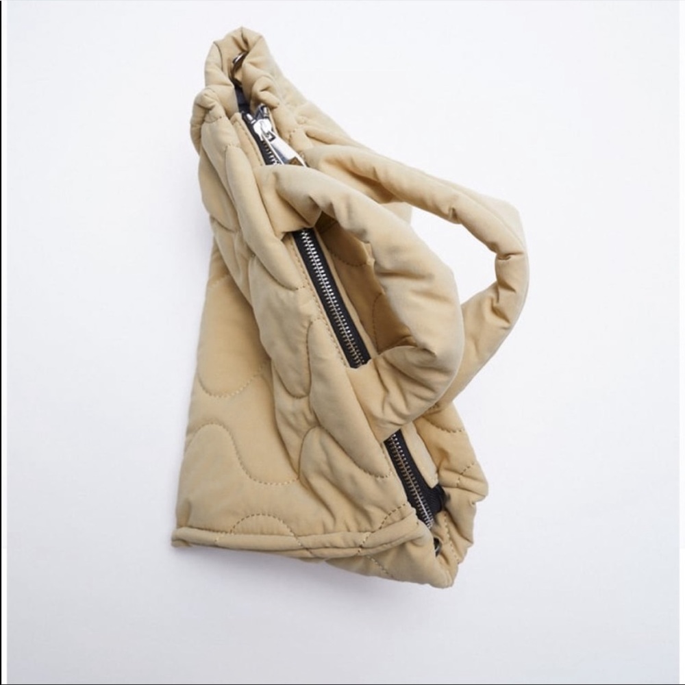 Zara Quilted Shopper Bag Sand - Picture 4 of 15